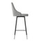 Merrick Lane Petra Modern Upholstered Dining Stools with Chrome Accented Metal Frames and Footrests